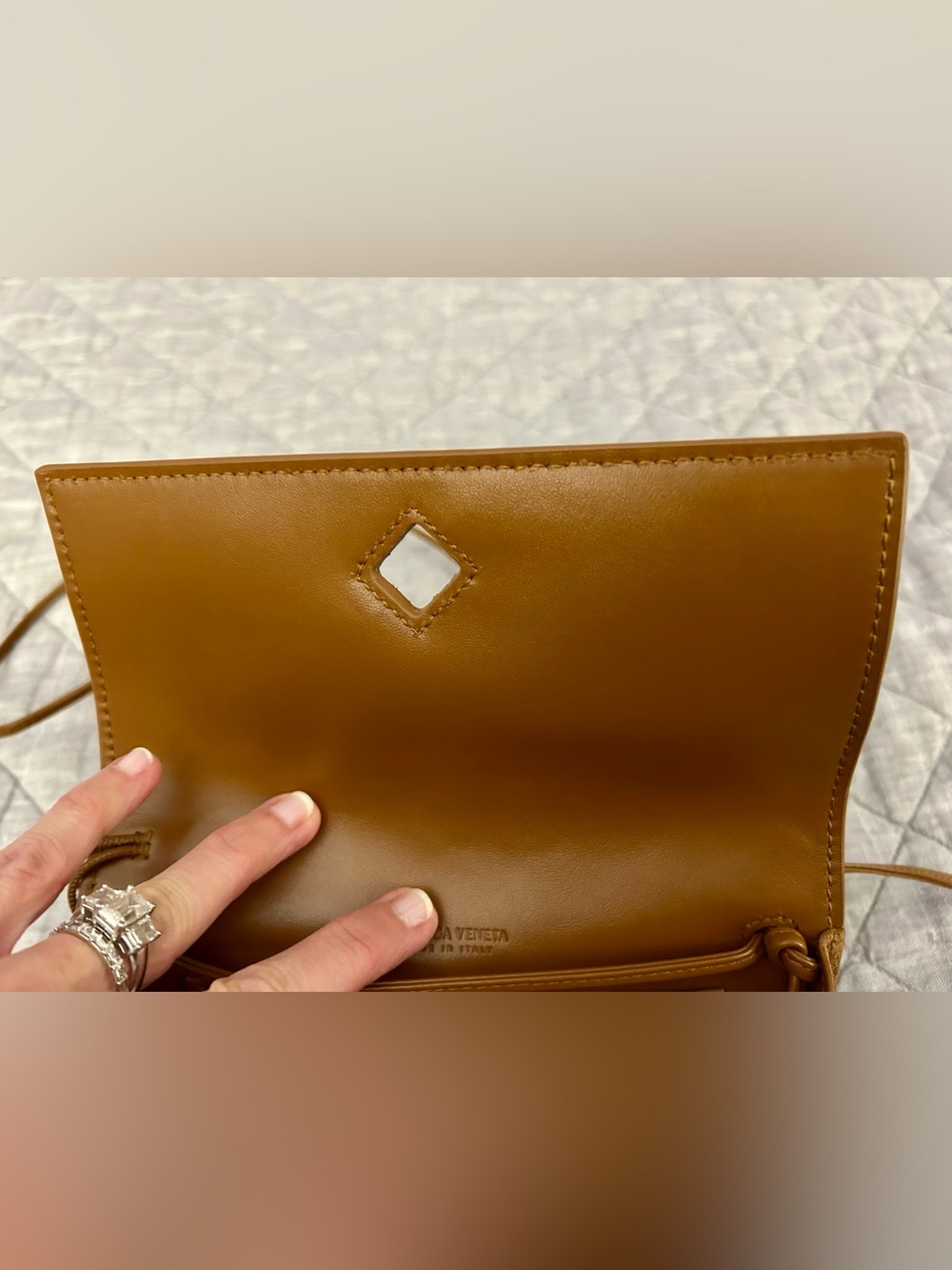 Bottega Veneta Andiamo Intrecciato Suede Crossbody Bag + Box & Dust Bag - Picture 15 of 16